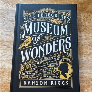 Miss Peregrines Museum of Wonders Intriguing Black and Gold Hardcover Book